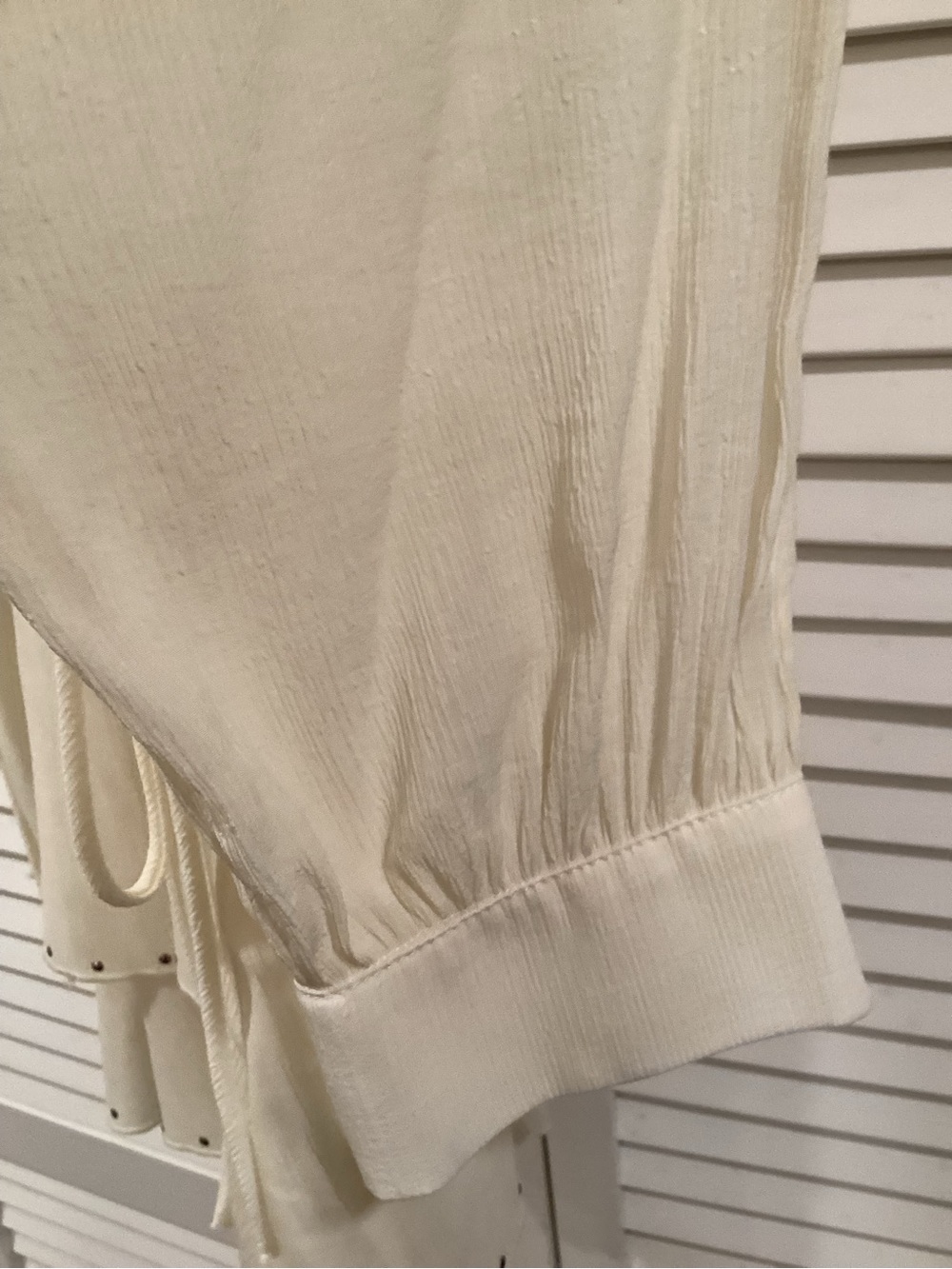 Zara Studded Mini Boho Dress in Cream NWOTs Large - Picture 5 of 6